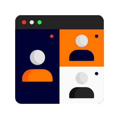 Icono de reunión virtual